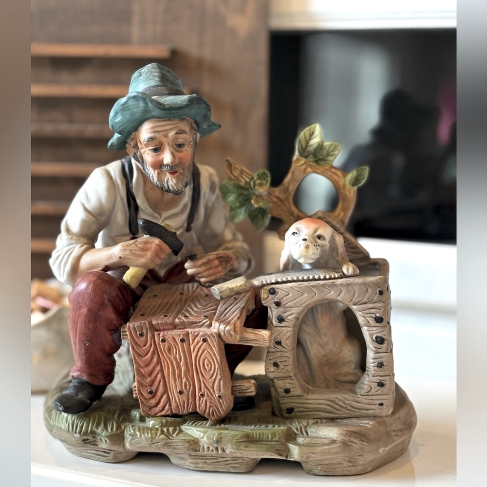 Vintage Norleans Carpenter | Old Man Bisque Figurine. EUC | Collectible